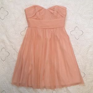 J.Crew Marbella silk chiffon strapless dress